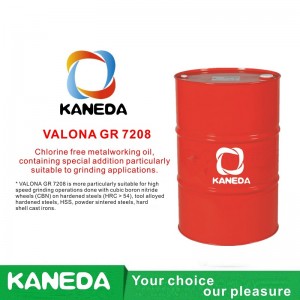 KANEDA VALONA GR 7208 Olio per lavorazione dei metalli privo di cloro, con aggiunta speciale particolarmente indicato per applicazioni di rettifica.