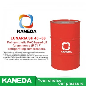 KANEDA LUNARIA SH 46 - 68 Olio PAO completamente sintetico per compressori refrigeranti ad ammoniaca (R 717).