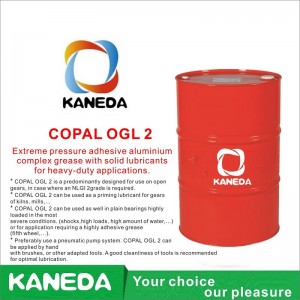 KANEDA COPAL OGL 2 Grasso complesso in alluminio adesivo a pressione estrema con lubrificanti solidi per applicazioni gravose.